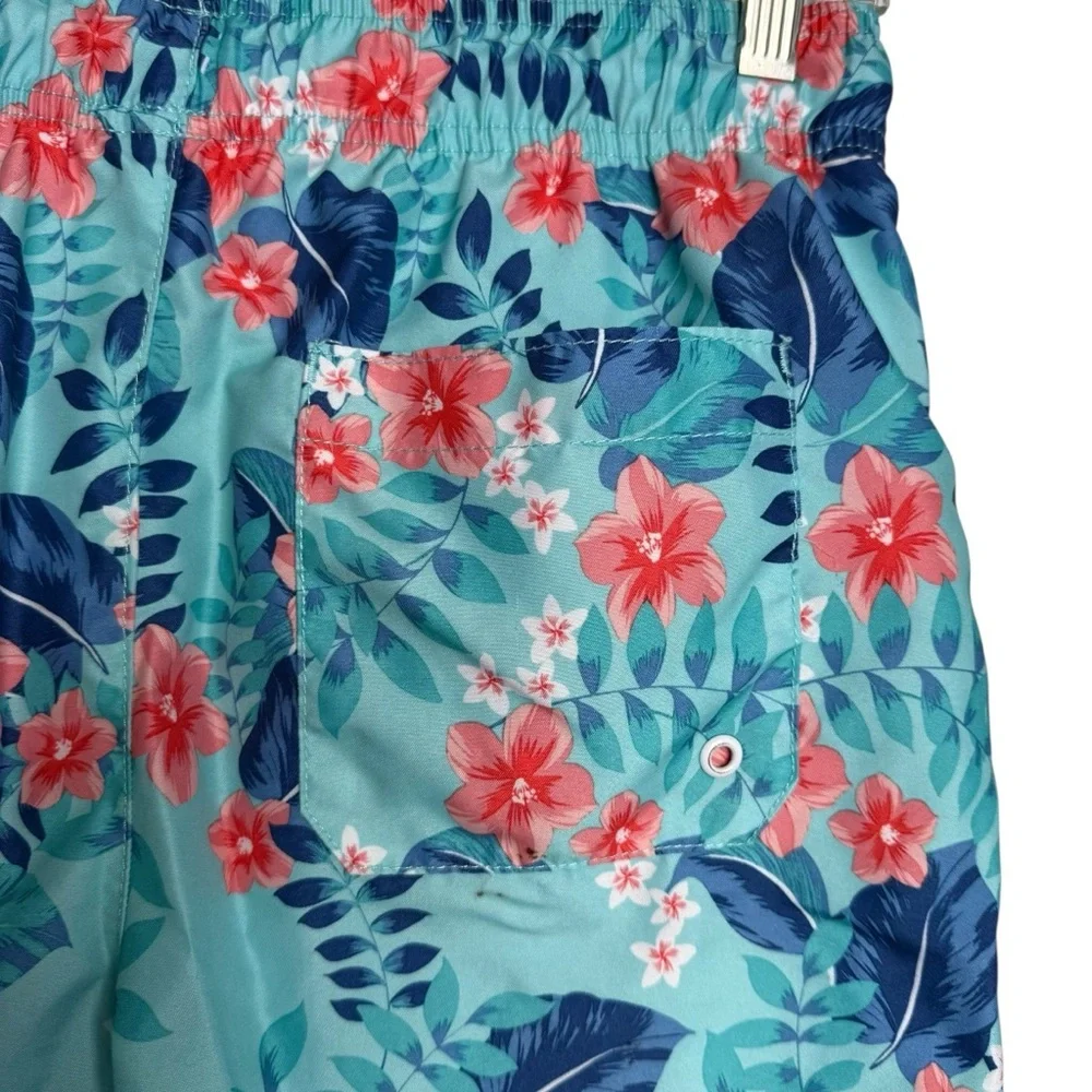 4/$25 The Children’s Place Boys Swim Trunks Size XXL 16 Blue Orange Tropical